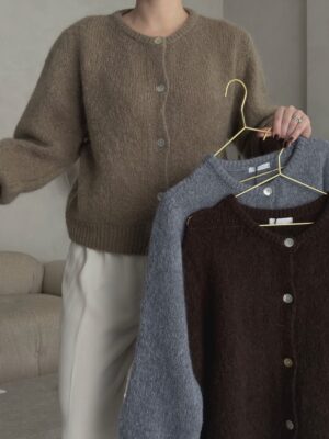 Kardiganas su mohera ir vilna