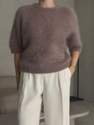 3/4 RANKOVIŲ MEGZTINIS SU mohera (80%)