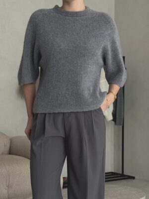 3/4 RANKOVIŲ MEGZTINIS SU ALPAKA IR VILNA